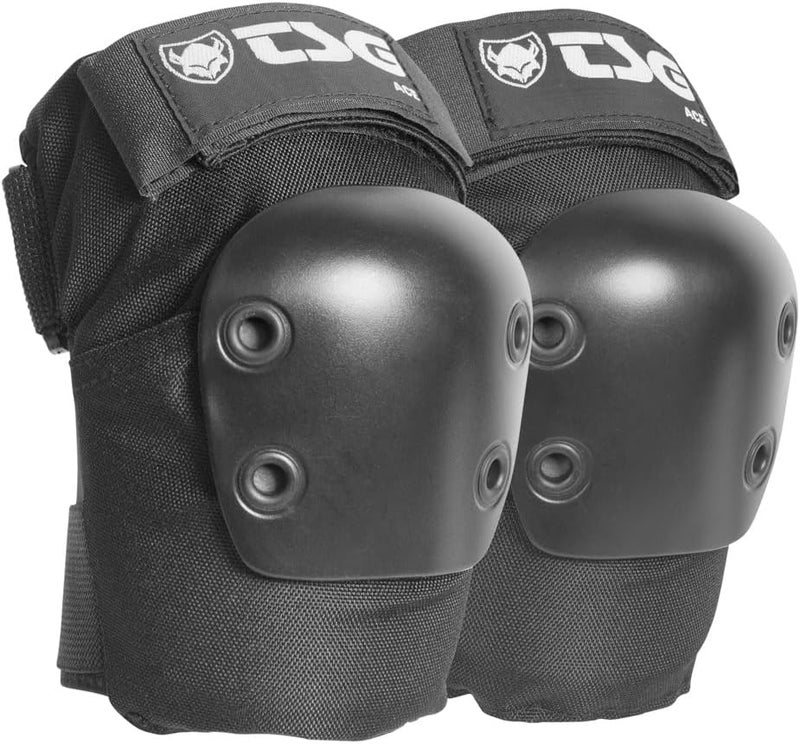 TSG Elbowpad Ace Protective Pads, Hardshell, EVA Foam, PE Elbow Cap, Tear Resistant Nylon, 360 Degree Wrap Strap, Pre Shaped, Horseshoe, Slip On, Pull Over, Skating, Downhill, Black - Image 1